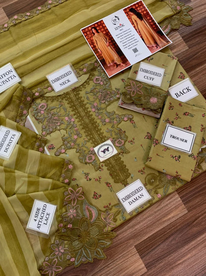 Iznik Printed Embroidered Lawn