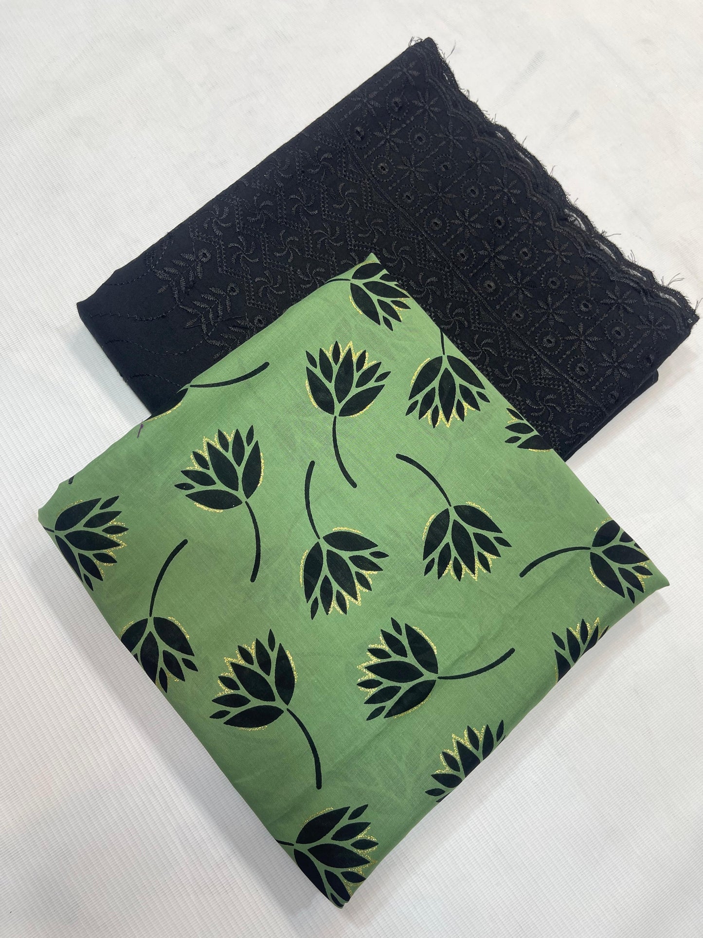 Printed Shirt With ChikanKari Trouser 2PC