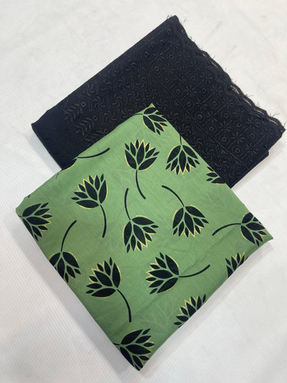 Printed Shirt With ChikanKari Trouser 2PC