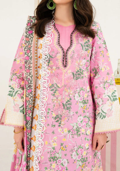 Mahnur Printed Embroidered Lawn 3PC Unstitched