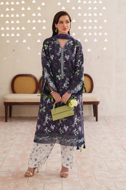 Baroque Printed Embroidered Lawn 3PC Unstitched