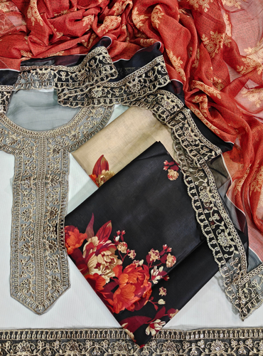 Humjoli Printed Embroidered Lawn 3PC Unstitched
