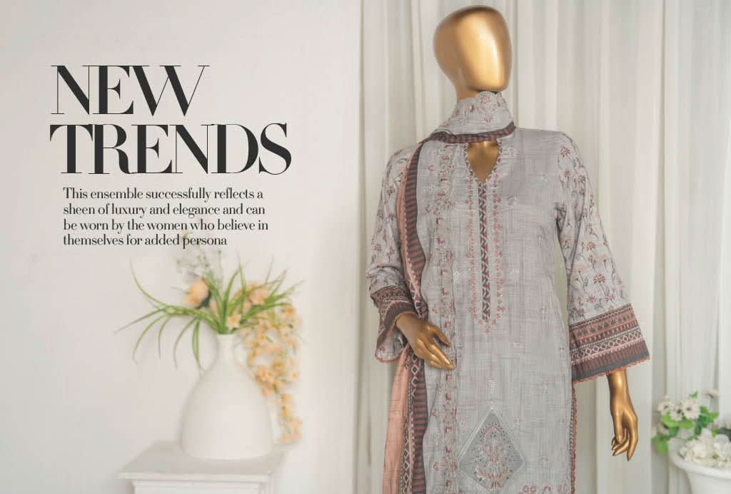 Safina Khaddhar Embroidered 3Pc - Memon Clothes