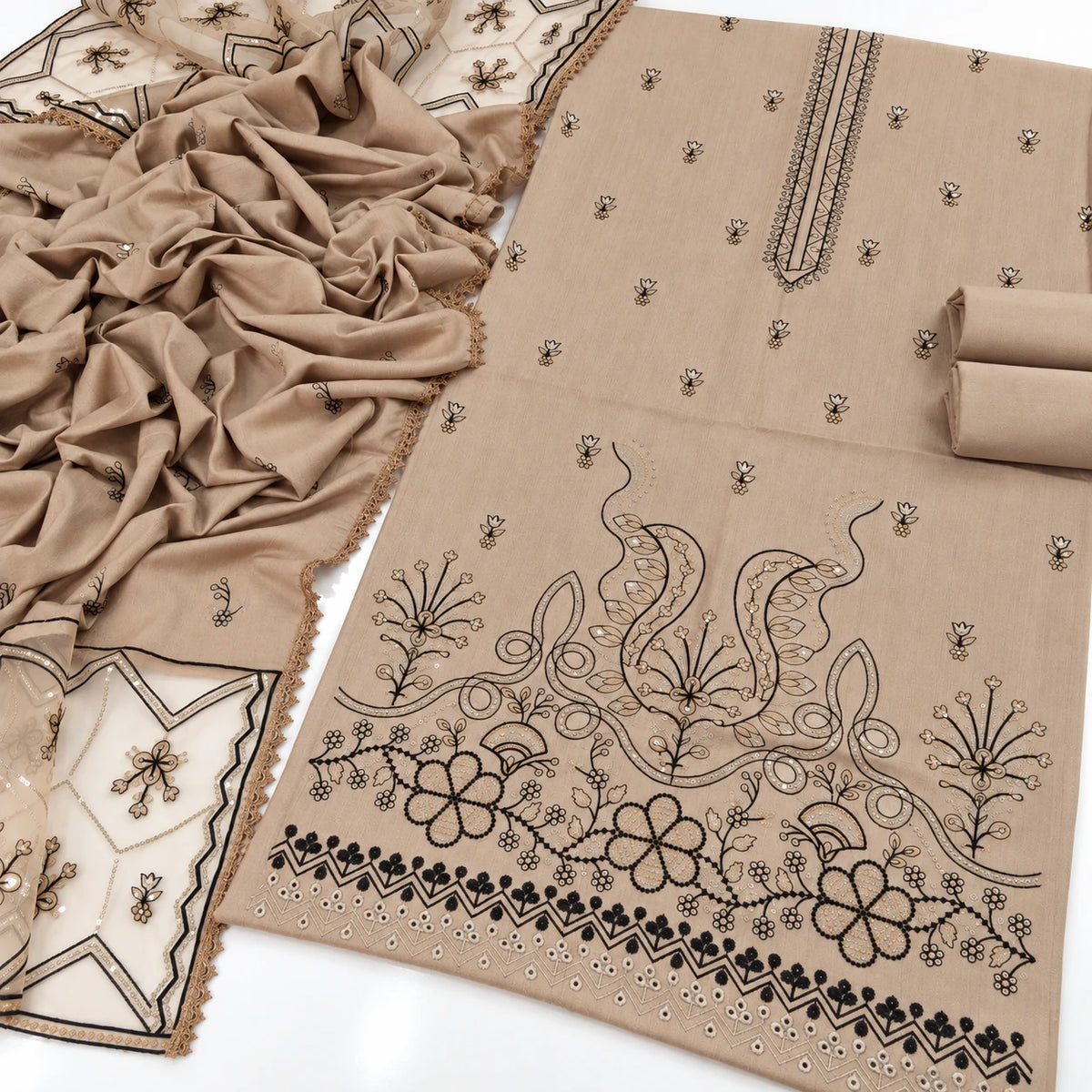Dhanak Fancy Embroidered 3PC | VOL-67
