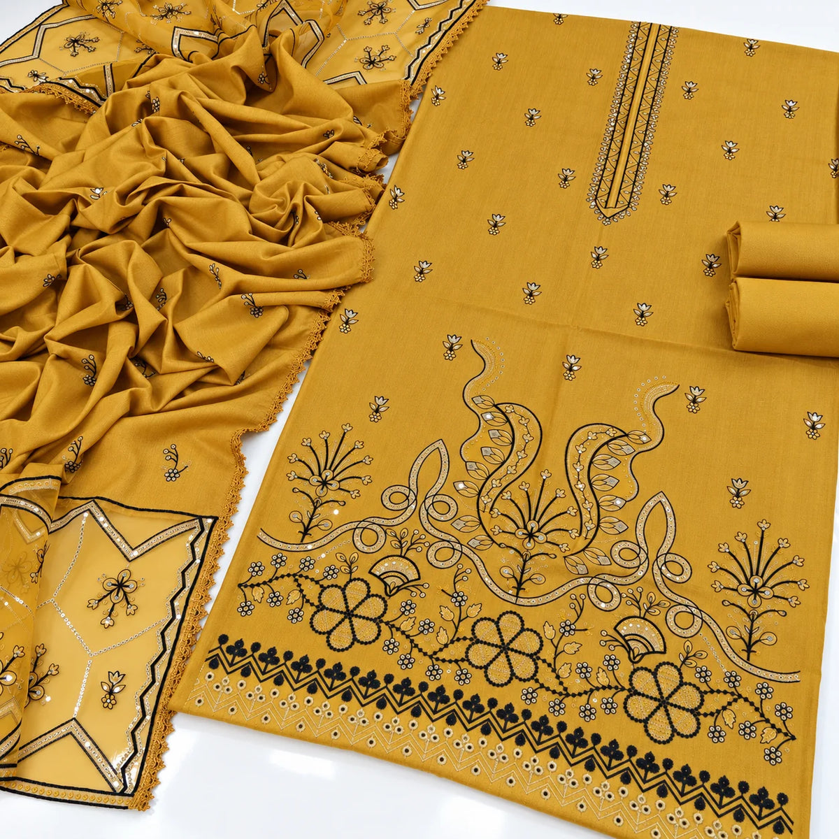 Dhanak Fancy Embroidered 3PC | VOL-67