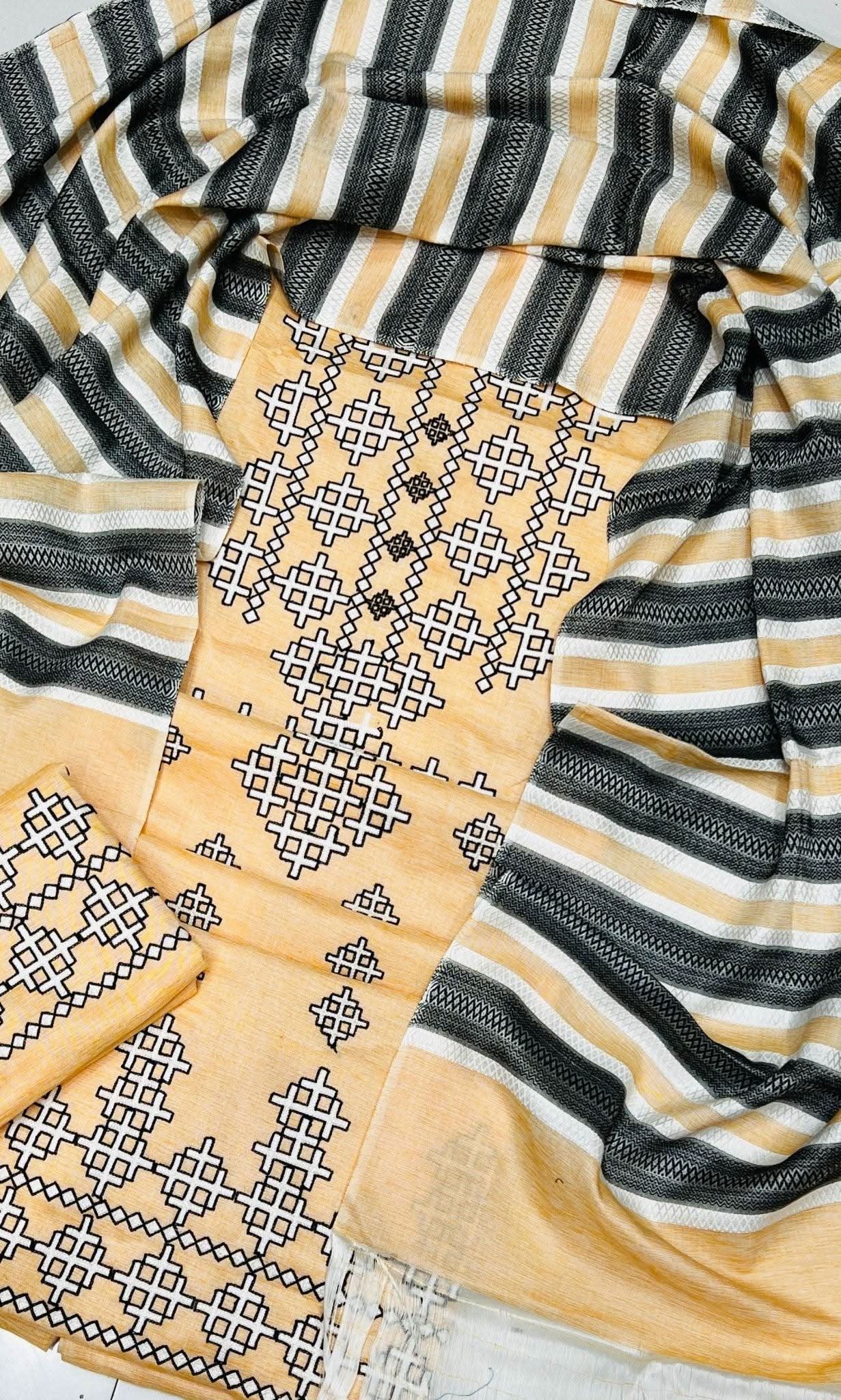 Winter Collection Khaddar Stuff 3 Piece Suit - Memon Clothes